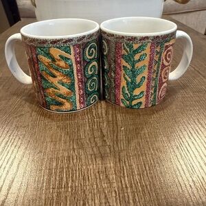 vintage Sakura "Tapestry" 1998 coffee mugs,